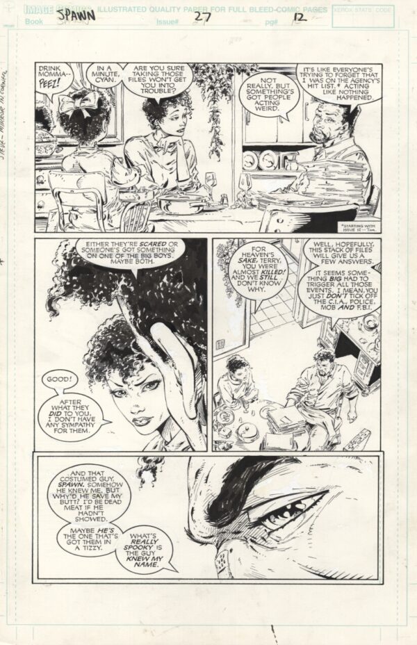 SPAWN - ISSUE 27 - PAGE # 12 - ORIGINAL ART PAGE