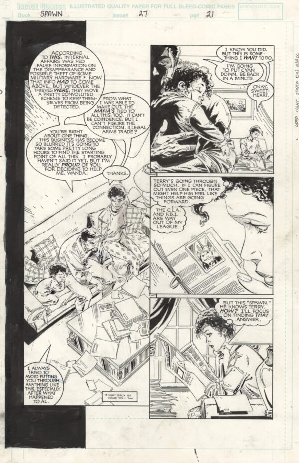 SPAWN - ISSUE 27 - PAGE # 21 - ORIGINAL ART PAGE