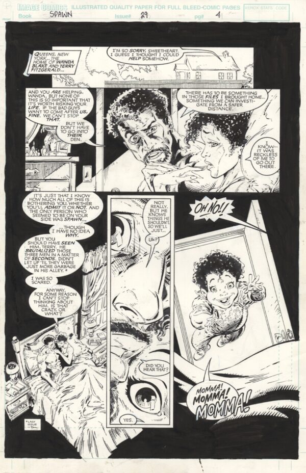 SPAWN - ISSUE 29 - PAGE # 4 - ORIGINAL ART PAGE