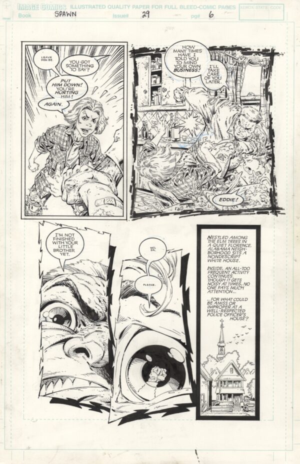 SPAWN - ISSUE 29 - PAGE # 6 - ORIGINAL ART PAGE