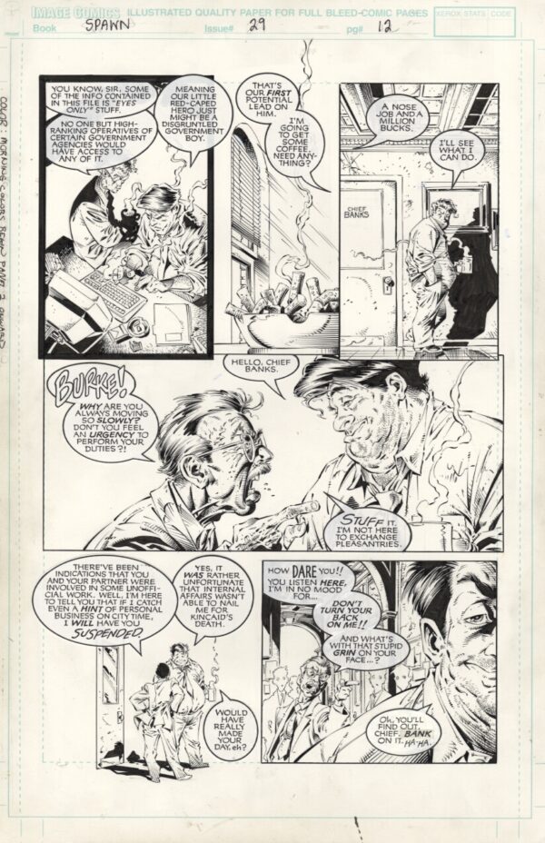 SPAWN - ISSUE 29 - PAGE #12 - ORIGINAL ART PAGE