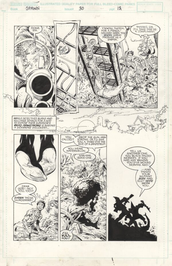 SPAWN - ISSUE 30 - PAGE #12 - ORIGINAL ART PAGE