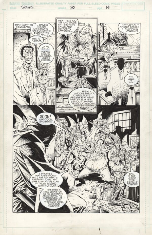 SPAWN - ISSUE 30 - PAGE # 14 - ORIGINAL ART PAGE