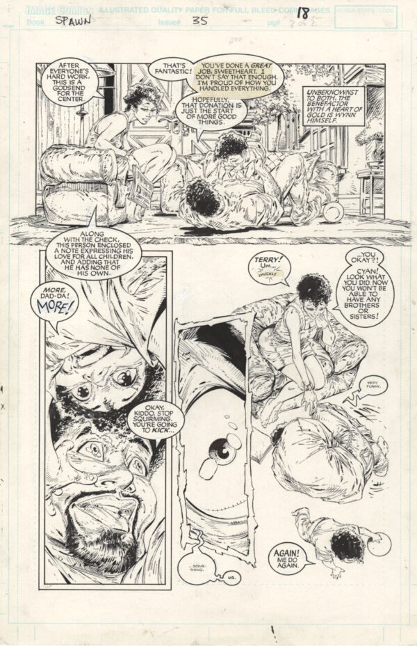 SPAWN - ISSUE 35 - PAGE # 18 - ORIGINAL ART PAGE