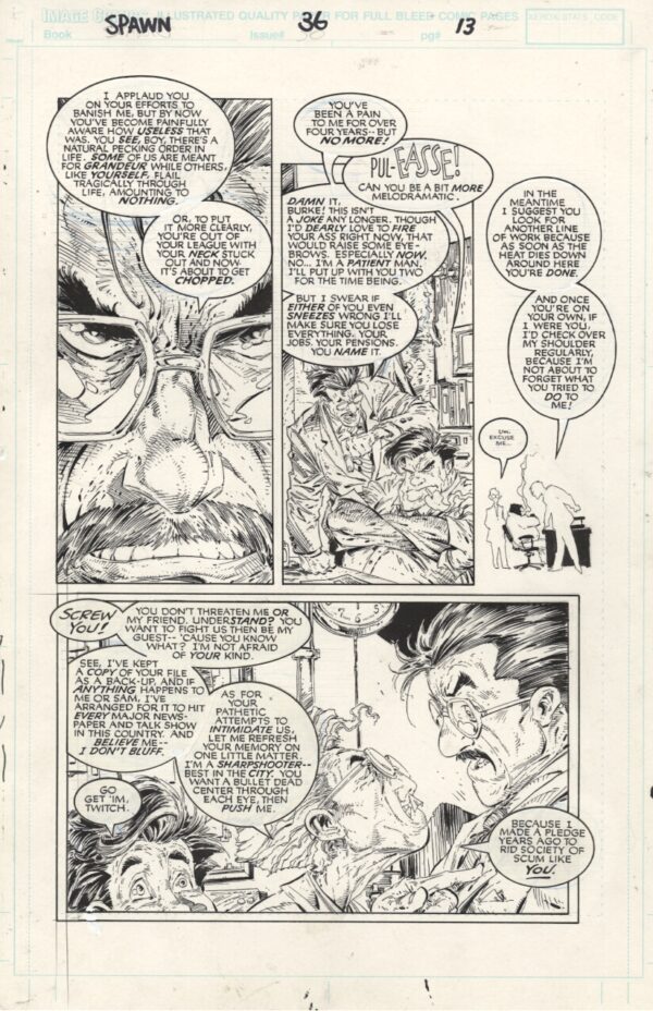 SPAWN - ISSUE 36 - PAGE # 13 - ORIGINAL ART PAGE